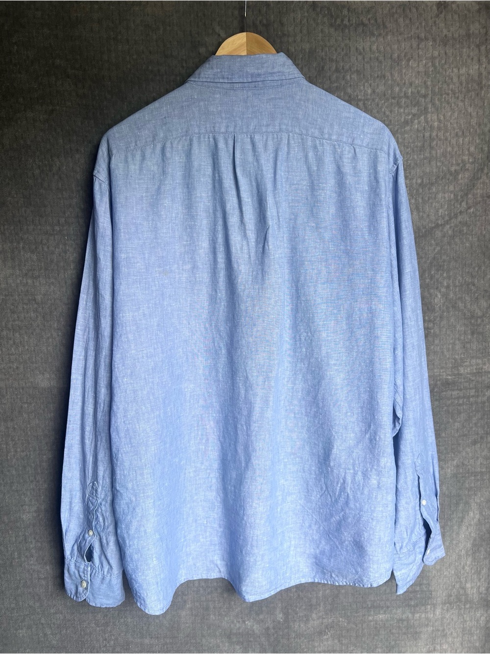 J.Crew Baird McNutt Irish linen Button Down Shirt XL Blue Classic Summer Beach - Picture 15 of 15